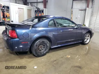 2001 Ford Mustang GT Deluxe with VIN 1FAFP42X61F186011, listed as a Copart auction lot 43812845 with 96,864 mi miles and Salvage Title. Bid and sale history available at carsss.com. Image 3.