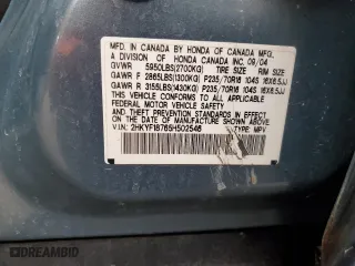 2005 Honda Pilot EX-L with NAVI with VIN 2HKYF18765H502546, listed as a Copart auction lot 48708755 with 186,164 mi miles and Salvage Title. Bid and sale history available at carsss.com. Image 15.