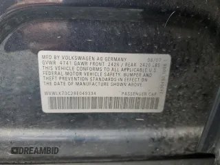2008 Volkswagen Passat Komfort z VIN WVWLK73C28E049334, wystawiony jako Copart lot #58860715 z przebiegiem 161 405 mil mil oraz Szkoda całkowita • Salvage title. Historia ofert i sprzedaży dostępna na DreamBid. Obrazek 14.