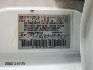 2023 Nissan Sentra SV with VIN 3N1AB8CV8PY312509, listed as a Copart auction lot 56043995 with 43,506 mi miles and Non Repairable. Bid and sale history available at DreamBid. Image 12.
