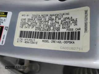 2013 Toyota Corolla L with VIN 5YFBU4EE0DP152705, listed as a Copart auction lot 51312355 with 142,041 mi miles and Salvage Title. Bid and sale history available at carsss.com. Image 12.