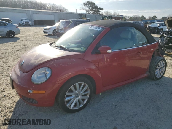 2008 Volkswagen Beetle SE z VIN 3VWRG31Y08M416483, wystawiony jako Copart lot #48380825 z przebiegiem 143 013 mil mil oraz Szkoda całkowita • Salvage title. Historia ofert i sprzedaży dostępna na DreamBid. Obrazek 1.