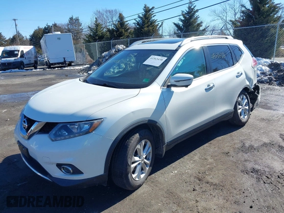 2016 Nissan Rogue SL with VIN 5N1AT2MV9GC773664, listed as a IAAI auction lot 41563438 with 57,264 mi miles and . Bid and sale history available at DreamBid. Image 17.