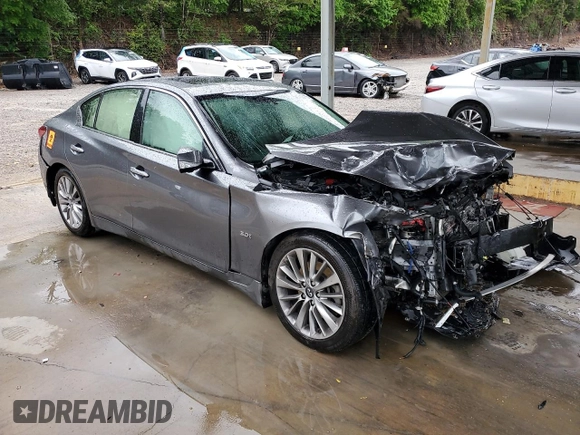 2018 Infiniti Q50 Luxe с VIN JN1EV7AP9JM351448, выставлен на аукционе Copart как лот 54090415 с пробегом Не указан миль и Списание • Salvage title. История ставок и продаж доступна на DreamBid. Изображение 4.
