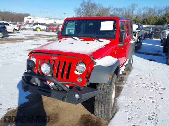 2018 Jeep Wrangler JK Unlimited Sport with VIN 1C4BJWDG9JL874850, listed as a IAAI auction lot 41482613 with 80,669 mi miles. Bid and sale history available at carsss.com. Image 2.
