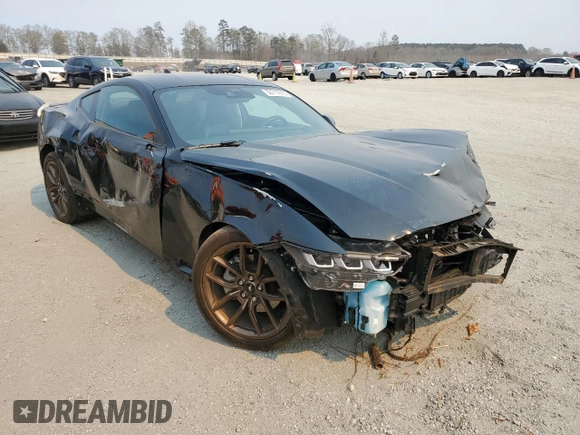 2024 Ford Mustang EcoBoost with VIN 1FA6P8TH5R5121733, listed as a Copart auction lot 50717815 with 9,748 mi miles and Salvage Title. Bid and sale history available at carsss.com. Image 4.