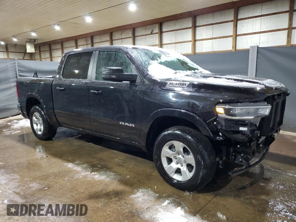 2025 Ram 1500 Big Horn with VIN 1C6SRFFP2SN581701, listed as a Copart auction lot 83298204 with 15,381 mi miles and Clean Title. Bid and sale history available at carsss.com. Image 4.