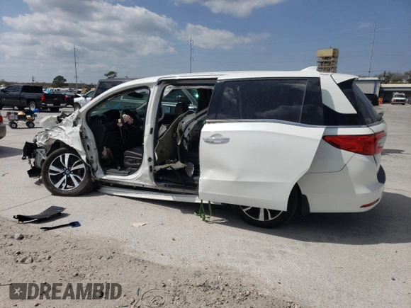 2020 Honda Odyssey Elite with VIN 5FNRL6H95LB012171, listed as a Copart auction lot 48786695 with 133,604 mi miles and Salvage Title. Bid and sale history available at DreamBid. Image 2.