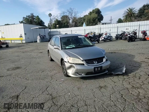 2004 Honda Civic EX with VIN 2HGES26864H537435, listed as a Copart auction lot 42229645 with 150,241 mi miles and Salvage Title. Bid and sale history available at DreamBid. Image 10.