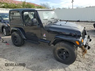 2003 Jeep Wrangler X with VIN 1J4FA39S93P366008, listed as a Copart auction lot 80715724 with 97,514 mi miles and Salvage Title. Bid and sale history available at carsss.com. Image 4.