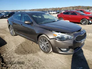 2014 Kia Cadenza Premium with VIN KNALN4D78E5151091, listed as a Copart auction lot 81319124 with 195,203 mi miles and Salvage Title. Bid and sale history available at carsss.com. Image 4.