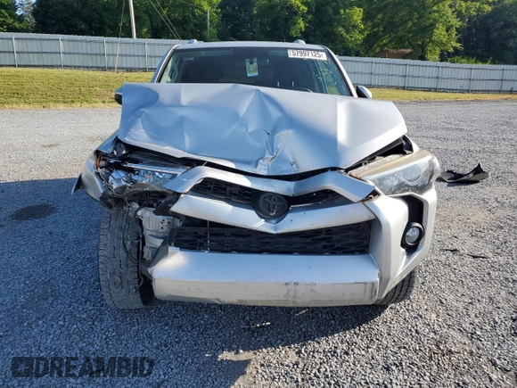2016 Toyota 4Runner SR5 with VIN JTEZU5JR6G5122702, listed as a Copart auction lot 57997125 with 75,594 mi miles and Salvage title. Bid and sale history available at DreamBid. Image 5.