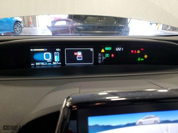 2020 Toyota Prius L Eco with VIN JTDKARFU9L3106230, listed as a Copart auction lot 43336865 with 34,116 mi miles and Non Repairable. Bid and sale history available at carsss.com. Image 9.