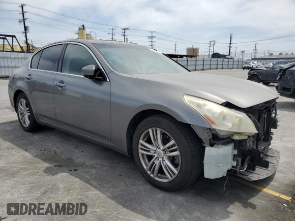 2012 Infiniti G25 Journey with VIN JN1DV6AP8CM812079, listed as a Copart auction lot 56431805 with 116,278 mi miles and Salvage title. Bid and sale history available at DreamBid. Image 4.