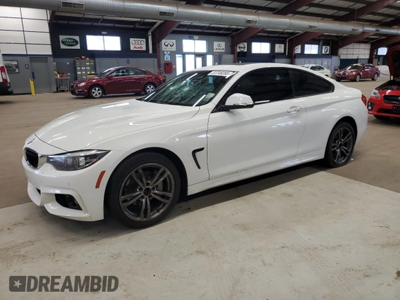 2018 BMW 4 Series 430i xDrive with VIN WBA4W5C54JAA49461, listed as a Copart auction lot 51749285 with 86,927 mi miles and Salvage title. Bid and sale history available at DreamBid. Image 1.