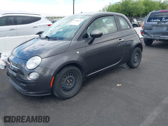 2015 FIAT 500 Pop with VIN 3C3CFFAR2FT636768, listed as a IAAI auction lot 42588875 with 62,634 mi miles and . Bid and sale history available at DreamBid. Image 2.