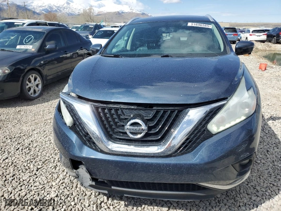 2016 Nissan Murano SL with VIN 5N1AZ2MH0GN119701, listed as a Copart auction lot 51696585 with 143,234 mi miles and Salvage Title. Bid and sale history available at carsss.com. Image 5.