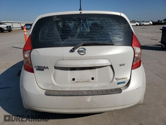 2014 Nissan Note S with VIN 3N1CE2CP1EL417529, listed as a Copart auction lot 53250805 with Not Provided miles and Salvage Title. Bid and sale history available at DreamBid. Image 6.