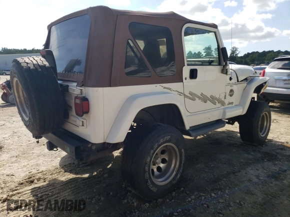 2001 Jeep Wrangler Sahara with VIN 1J4FA59SX1P338887, listed as a Copart auction lot 72835514 with 0 mi miles and Salvage Title. Bid and sale history available at carsss.com. Image 3.