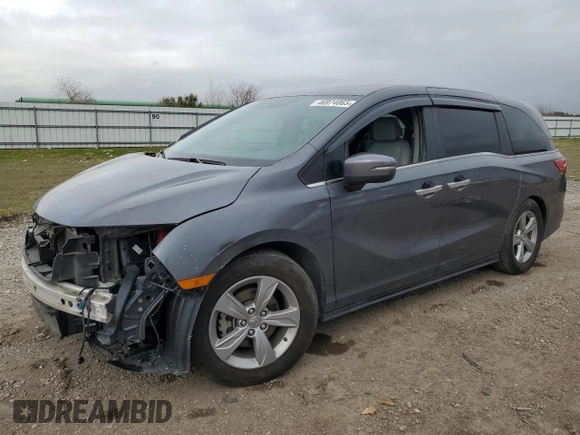 2020 Honda Odyssey EX-L with VIN 5FNRL6H77LB053111, listed as a Copart auction lot 46974065 with 71,246 mi miles and Salvage Title. Bid and sale history available at carsss.com. Image 1.