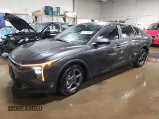 2025 Kia K4 LXS with VIN 3KPFT4DE7SE029570, listed as a Copart auction lot 46536465 with 2,449 mi miles and Salvage Title. Bid and sale history available at carsss.com. Image 1.