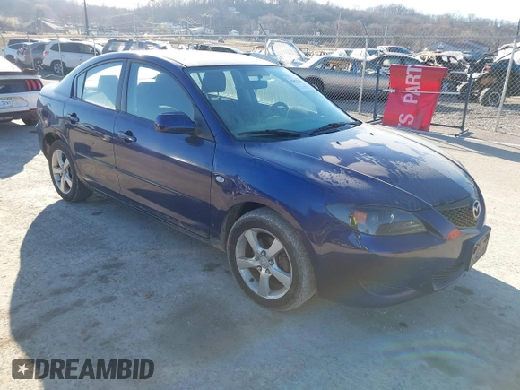 2006 Mazda 3 i with VIN JM1BK12F861468765, listed as a IAAI auction lot 41672325 with 247,918 mi miles. Bid and sale history available at carsss.com. Image 1.