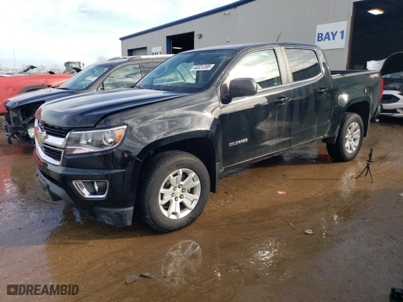 2016 Chevrolet Colorado 4WD LT with VIN 1GCGTCE38G1390408, listed as a Copart auction lot 46531395 with 55,757 mi miles and Salvage Title. Bid and sale history available at carsss.com. Image 1.