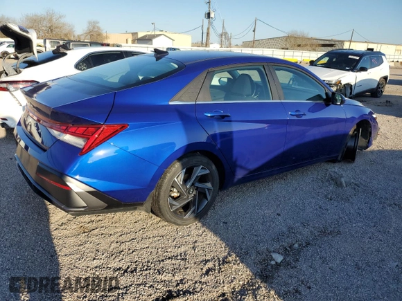 2024 Hyundai Elantra SEL with VIN KMHLS4DG3RU724420, listed as a Copart auction lot 45726645 with 11,844 mi miles and Clean Title. Bid and sale history available at carsss.com. Image 3.
