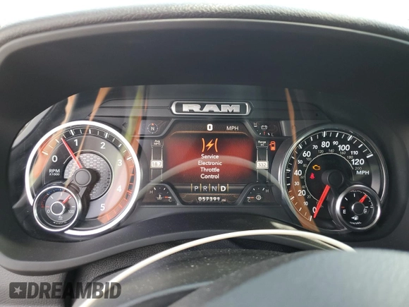 2022 Ram 2500 Big Horn with VIN 3C6UR5ML0NG314945, listed as a Copart auction lot 65776255 with 57,391 mi miles and Salvage title. Bid and sale history available at DreamBid. Image 9.