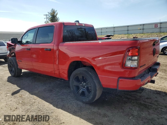 2024 Ram 1500 Big Horn z VIN 1C6SRFFT7RN195816, wystawiony jako Copart lot #52873845 z przebiegiem 10 090 mil mil oraz Szkoda całkowita • Salvage title. Historia ofert i sprzedaży dostępna na DreamBid. Obrazek 2.