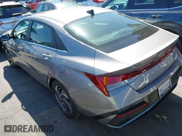 2024 Hyundai Elantra Limited with VIN KMHLP4DG9RU690159, listed as a IAAI auction lot 41829861 with 4,276 mi miles and . Bid and sale history available at DreamBid. Image 3.
