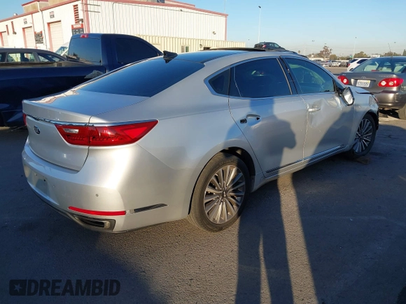 2017 Kia Cadenza Limited with VIN KNALC4J14H5090560, listed as a IAAI auction lot 41133962 with 108,113 mi miles. Bid and sale history available at carsss.com. Image 4.