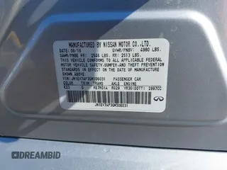 2016 Infiniti Q50 Sport z VIN JN1EV7AP3GM306031, wystawiony jako IAAI lot #42292267 z przebiegiem Nie podano mil oraz . Historia ofert i sprzedaży dostępna na DreamBid. Obrazek 9.