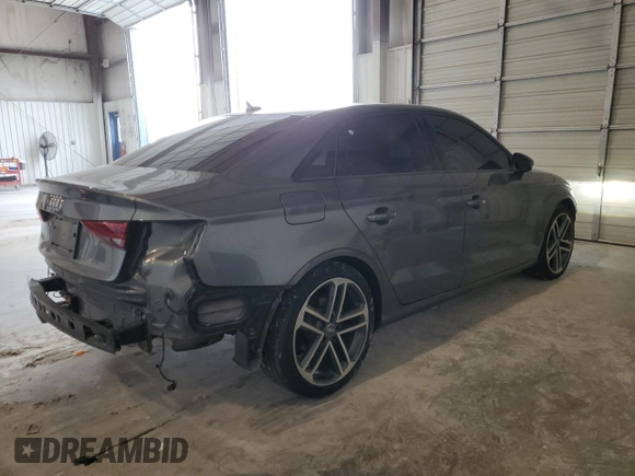 2018 Audi A3 Sedan Premium with VIN WAUAUGFF7J1008263, listed as a Copart auction lot 37766814 with 58,599 mi miles and Salvage Title. Bid and sale history available at carsss.com. Image 3.