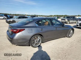 2024 Infiniti Q50 Luxe with VIN JN1EV7BP9RM600258, listed as a Copart auction lot 83970674 with Not provided miles and Salvage title. Bid and sale history available at DreamBid. Image 3.