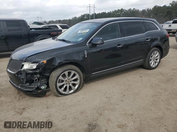 2014 Lincoln MKT with VIN 2LMHJ5FKXEBL53440, listed as a Copart auction lot 49063455 with 207,928 mi miles and Salvage Title. Bid and sale history available at DreamBid. Image 1.