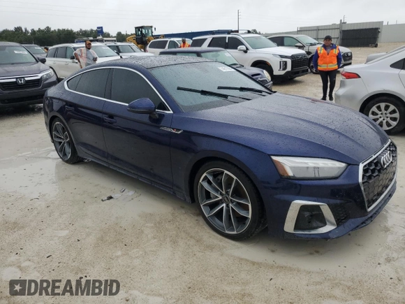 2023 Audi A5 Sportback S line Premium z VIN WAUDACF54PA049206, wystawiony jako Copart lot #74617084 z przebiegiem Nie podano mil oraz Nie do naprawy • Non repairable. Historia ofert i sprzedaży dostępna na DreamBid. Obrazek 4.