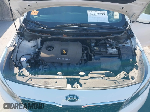 2017 Kia Forte LX with VIN 3KPFK4A7XHE112475, listed as a IAAI auction lot 40762895 with 61,394 mi miles. Bid and sale history available at carsss.com. Image 10.