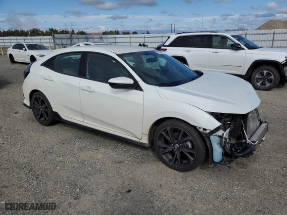 2018 Honda Civic Hatchback Sport with VIN SHHFK7H41JU425295, listed as a Copart auction lot 47654355 with 49,871 mi miles and Salvage Title. Bid and sale history available at carsss.com. Image 4.