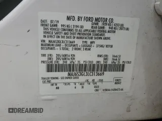 2020 Ford EcoSport SE with VIN MAJ6S3GL3LC313669, listed as a Copart auction lot 53001735 with 66,316 mi miles and Salvage Title. Bid and sale history available at carsss.com. Image 16.