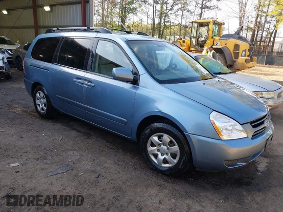 2007 Kia Sedona EX with VIN KNDMB233376173452, listed as a IAAI auction lot 41994451 with 201,849 mi miles. Bid and sale history available at carsss.com. Image 1.