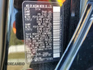 2014 Nissan Juke Nismo with VIN JN8AF5MR6ET451548, listed as a Copart auction lot 43838395 with 167,140 mi miles and Salvage Title. Bid and sale history available at DreamBid. Image 14.