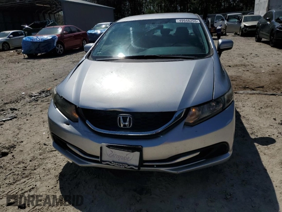 2015 Honda Civic LX with VIN 19XFB2F52FE104119, listed as a Copart auction lot 53857125 with 61,611 mi miles and Salvage Title. Bid and sale history available at carsss.com. Image 5.
