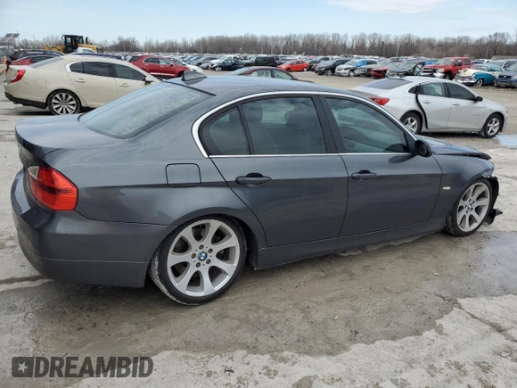 2006 BMW 3 Series 330i with VIN WBAVB33566PS06929, listed as a Copart auction lot 46789425 with 232,843 mi miles and Salvage title. Bid and sale history available at DreamBid. Image 3.