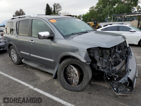 2015 Nissan Armada Platinum z VIN 5N1BA0NF6FN617932, wystawiony jako Copart lot #48202355 z przebiegiem 101 219 mil mil oraz Szkoda całkowita • Salvage title. Historia ofert i sprzedaży dostępna na DreamBid. Obrazek 4.
