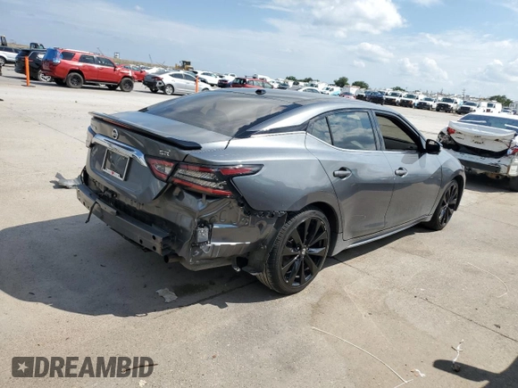 2020 Nissan Maxima SR with VIN 1N4AA6EV2LC379097, listed as a Copart auction lot 58047325 with 76,387 mi miles and Salvage title. Bid and sale history available at DreamBid. Image 3.