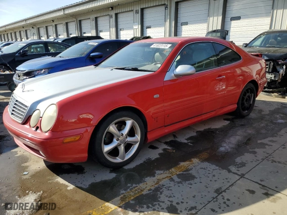 1999 Mercedes-Benz CLK-Class with VIN WDBLJ70G9XF058095, listed as a Copart auction lot 41823115 with 260,113 mi miles and Salvage Title. Bid and sale history available at carsss.com. Image 1.