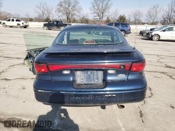 2002 Ford Escort ZX2 Standard with VIN 3FAFP11322R133324, listed as a Copart auction lot 46876655 with 143,367 mi miles and Salvage Title. Bid and sale history available at carsss.com. Image 6.