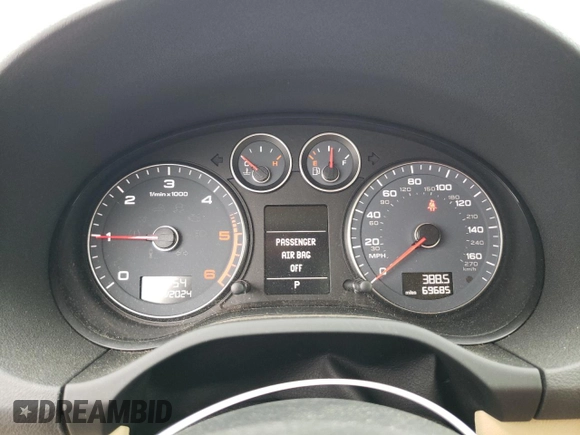 2013 Audi A3 Premium Plus with VIN WAUKJAFM3DA032881, listed as a Copart auction lot 57290084 with 69,685 mi miles and Salvage title. Bid and sale history available at DreamBid. Image 9.