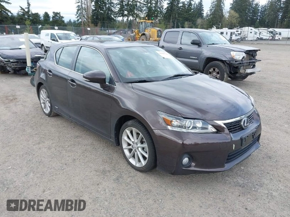 2012 Lexus CT with VIN JTHKD5BH9C2058080, listed as a IAAI auction lot 41993734 with 41,912 mi miles. Bid and sale history available at carsss.com. Image 1.